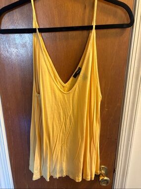 Forever 21Lightweight Yellow V-Neck Spaghetti Strap Tank Top